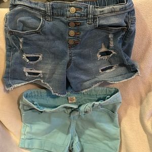 Girls 2 pair shorts sz 7/8 Cherokee and Wonder Nation brand